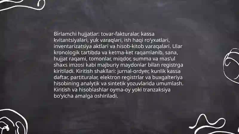 Buxgalteriya hisobining regeistrlari va shakllari 4