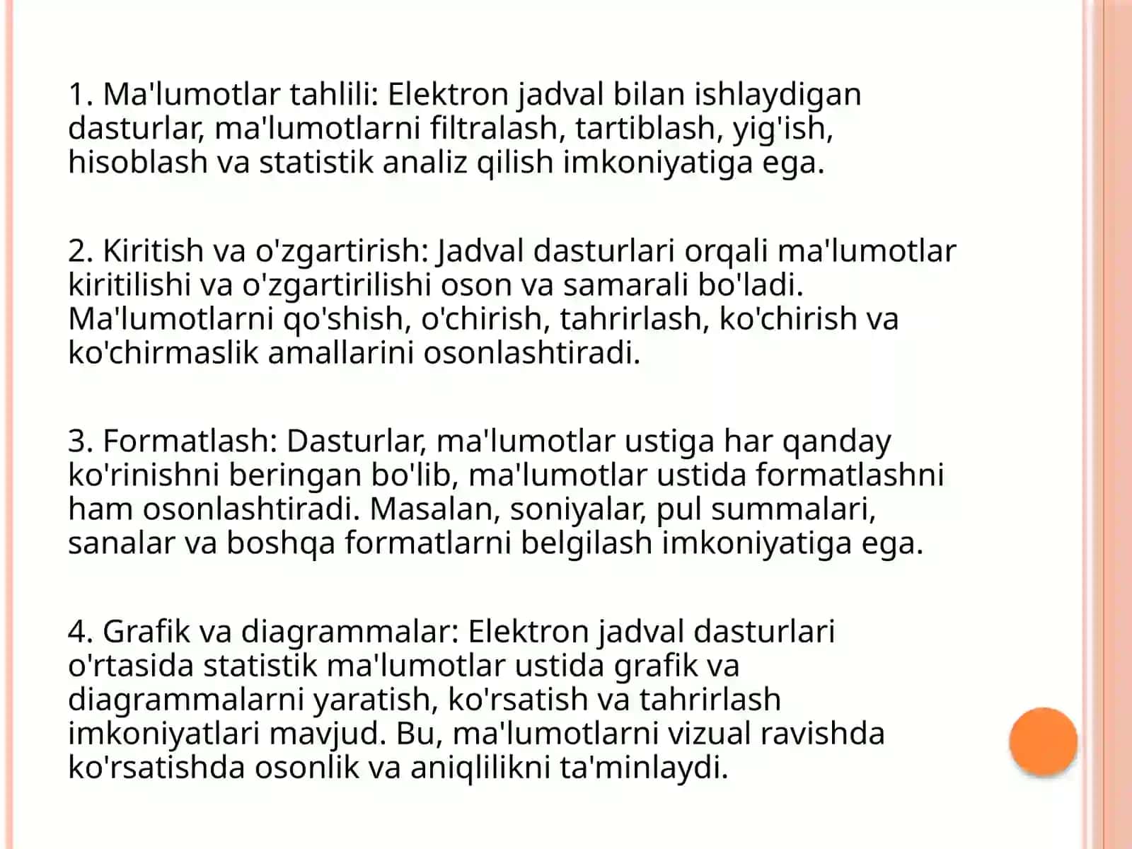 Elektronjadval bilan ishlaydigan dasturlar 4