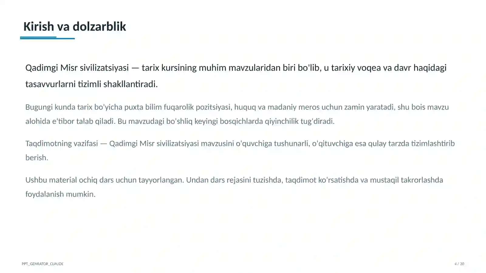 Qadimgi Misr sivilizatsiyasi (6-sinf) 4