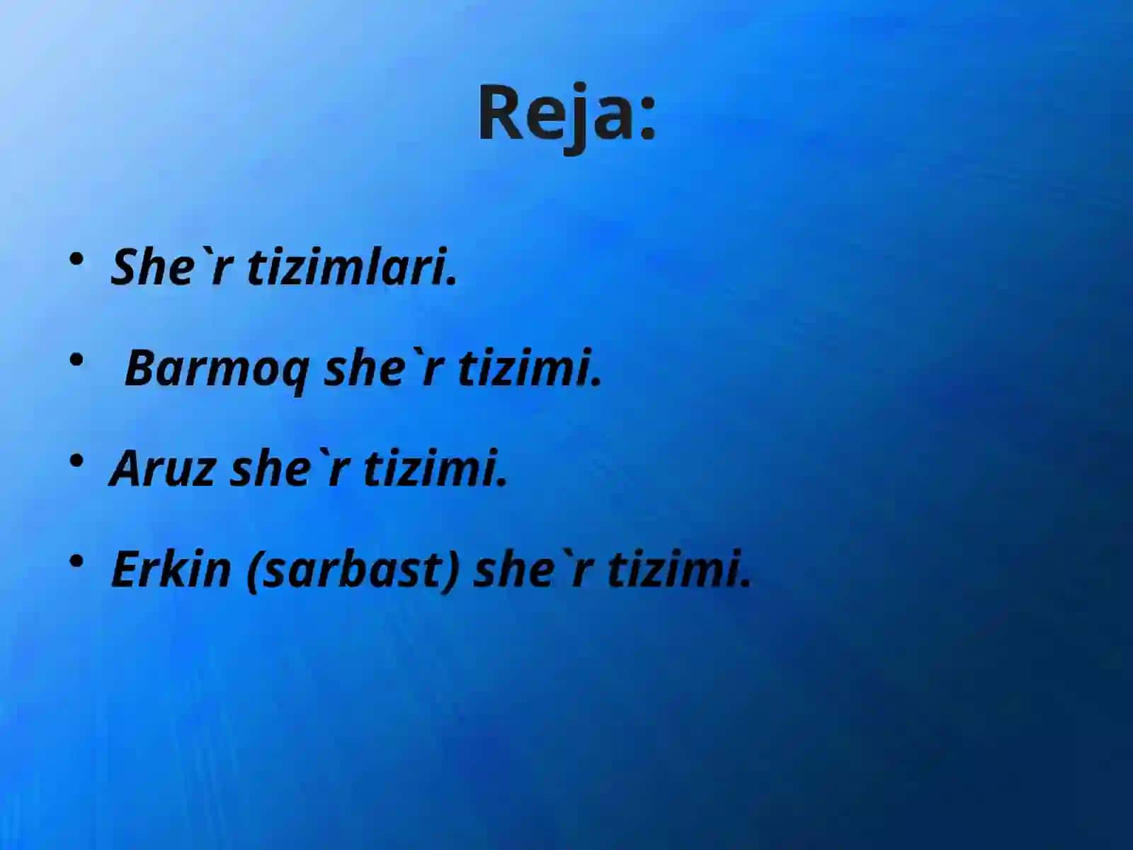She`riytizimlar va she`riy janrlar 4