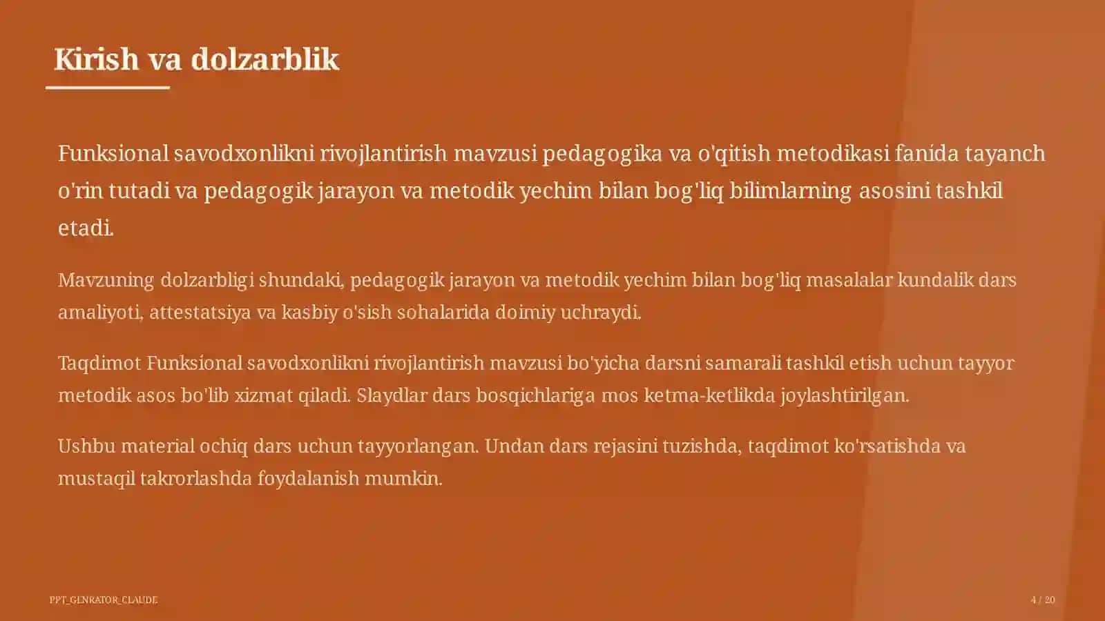 Funksional savodxonlikni rivojlantirish 4
