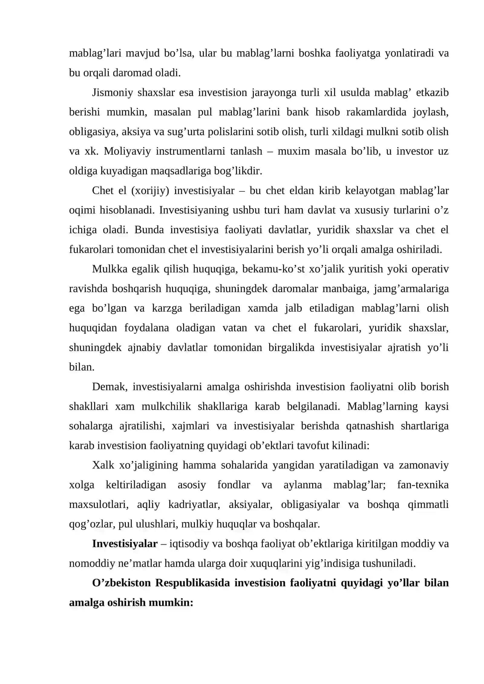 Invеstitsiya faоliyati va invеstitsiya siyosati 4