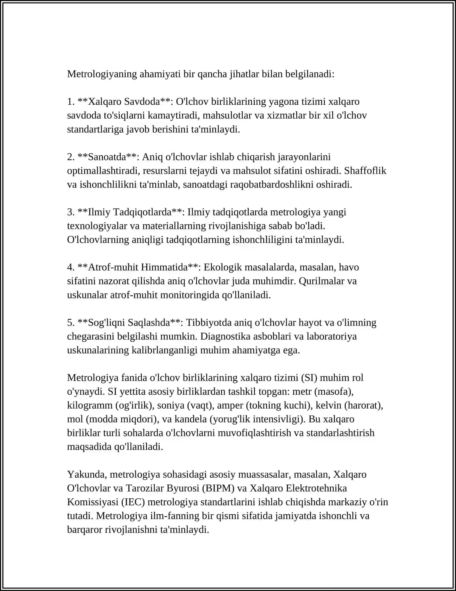 METROLOGIYA VA STANDARTLASHTIRISH FANNING OQITISH VA MAQSADLARI 4