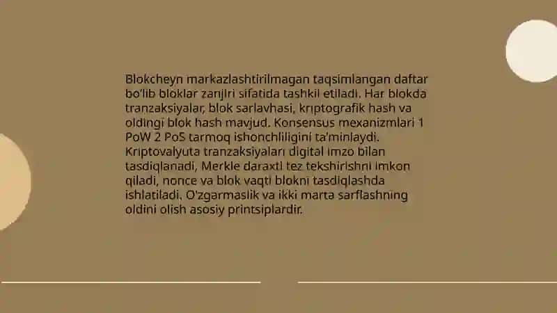 Kriptovalyutalar va elekton pul tizimlari 4
