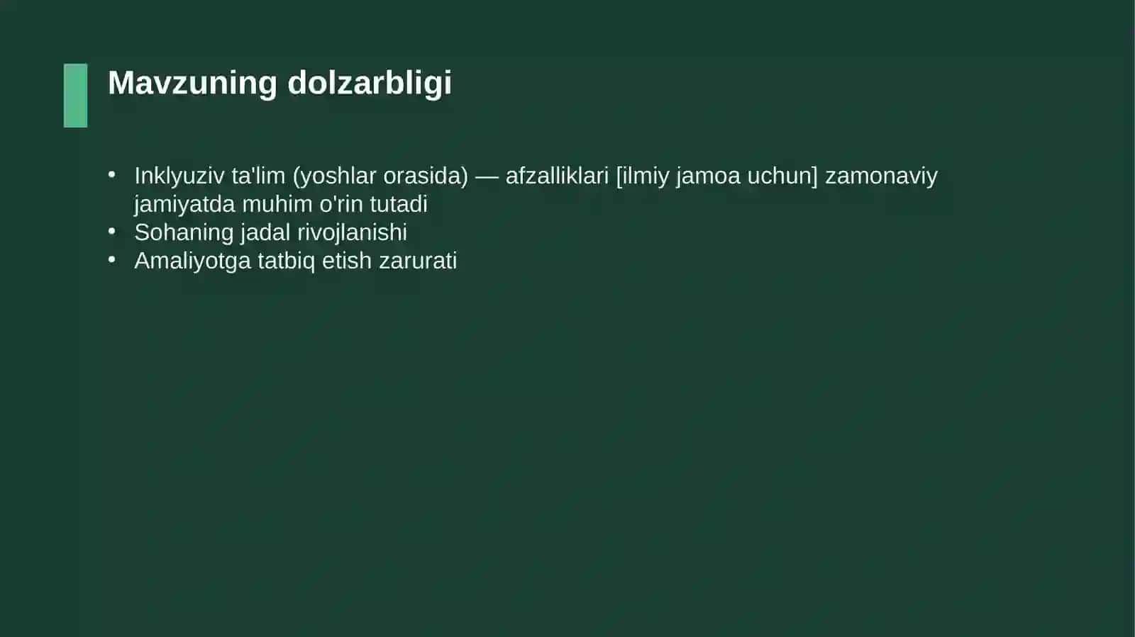 Inklyuziv ta'lim (yoshlar orasida) — afzalliklari [ilmiy jamoa uchun] 4