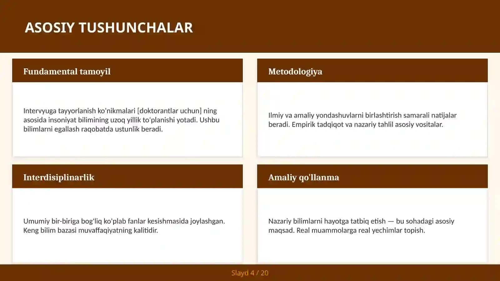 Intervyuga tayyorlanish ko'nikmalari [doktorantlar uchun] 4