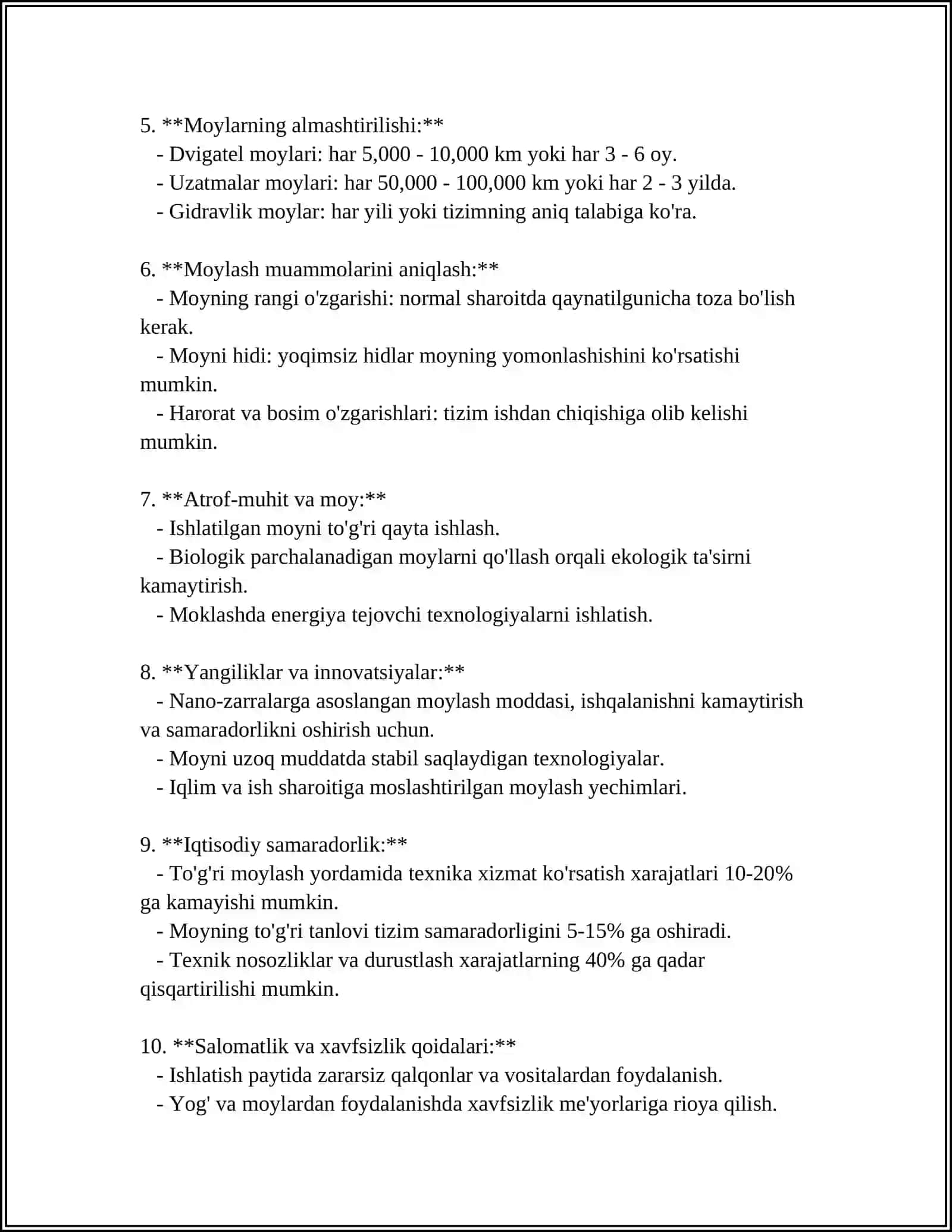 MOYLI, HAVO VA NAGRUZKA UZGICHLAR, YUQORI KUCHLANISHLI SAQLAGICHLAR, AJRATKICHLAR VA YERGA ULASH QURILMALARINI TA'MINLASH 4