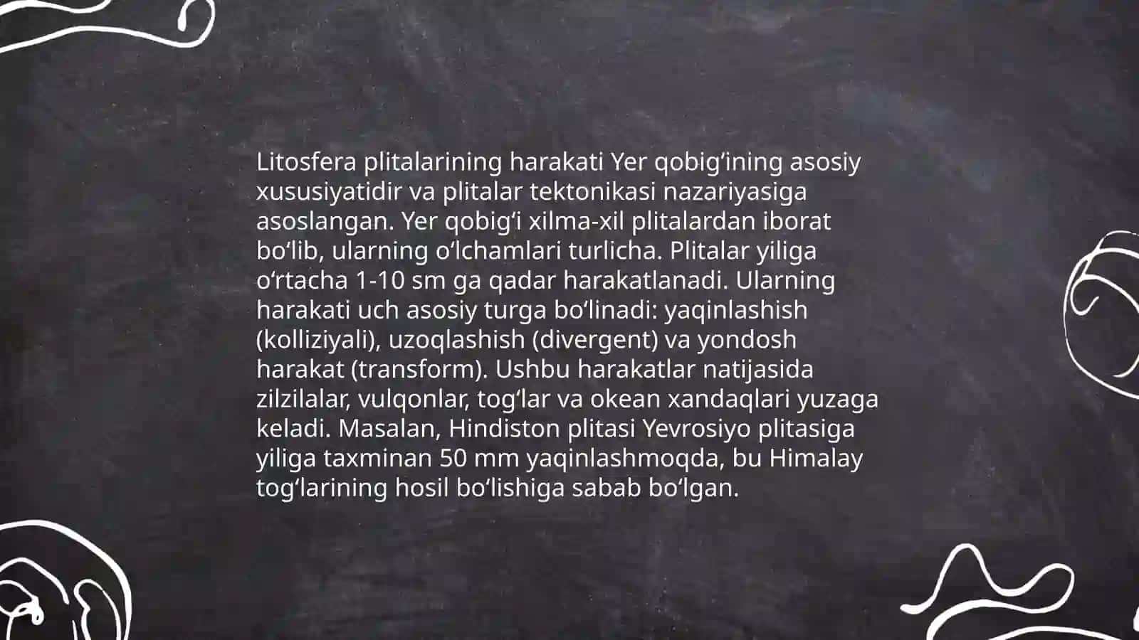 Tektonik harakatlar, uning turlari. Zilzila va vulqon 4