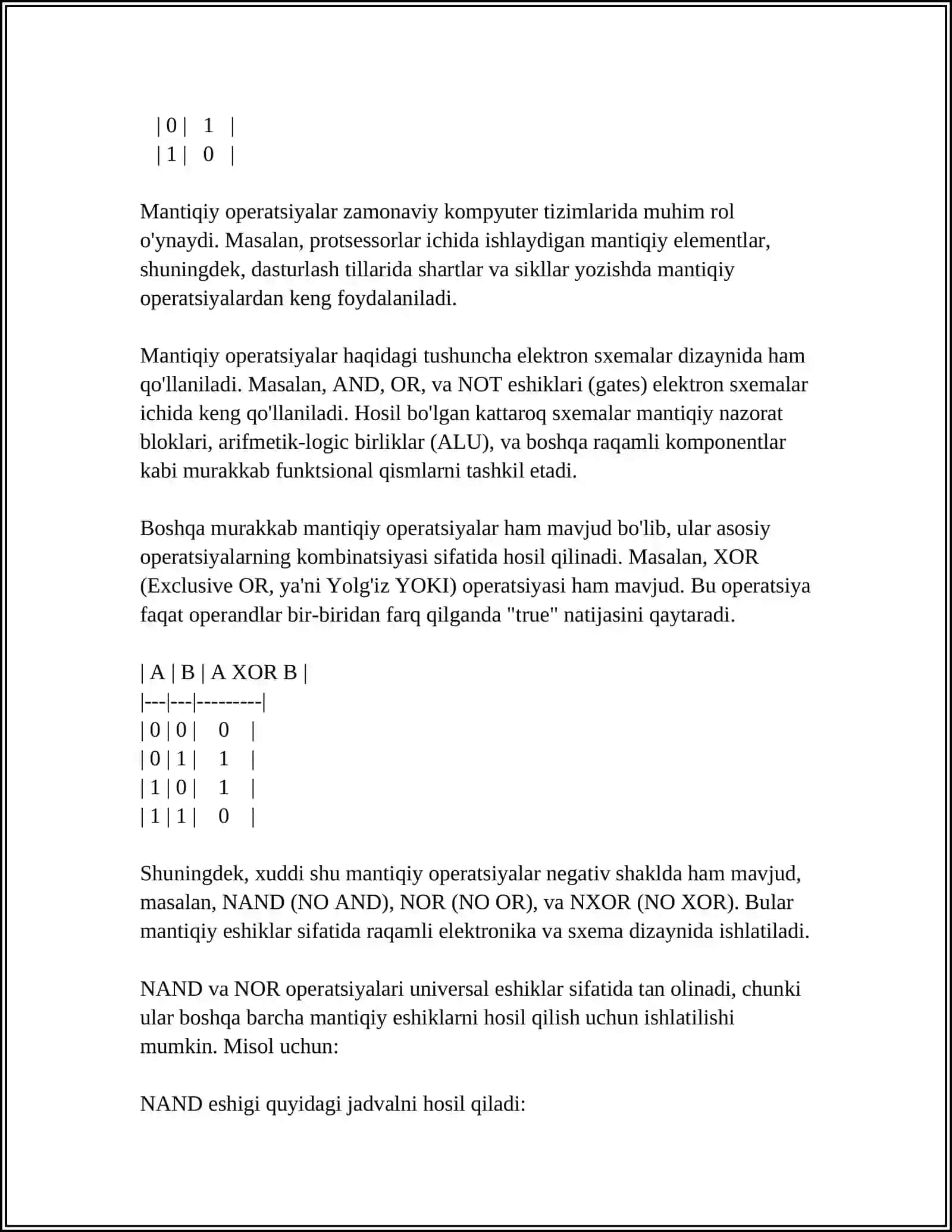 MANTIQIY VA MANTIQIY SXEMALAR ALGEBRASI 4