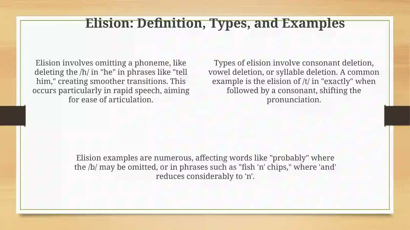 Aspects of connectedspeech.Elision,Flapping,Glottalstop 4