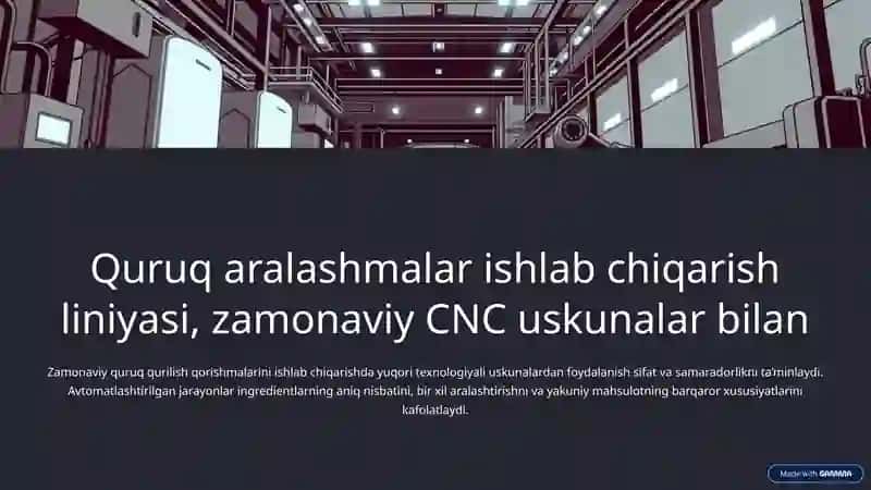 Quruq qurilish qorishmalari, klassifikatsiyasi va innovatsion texnologiyalar 4