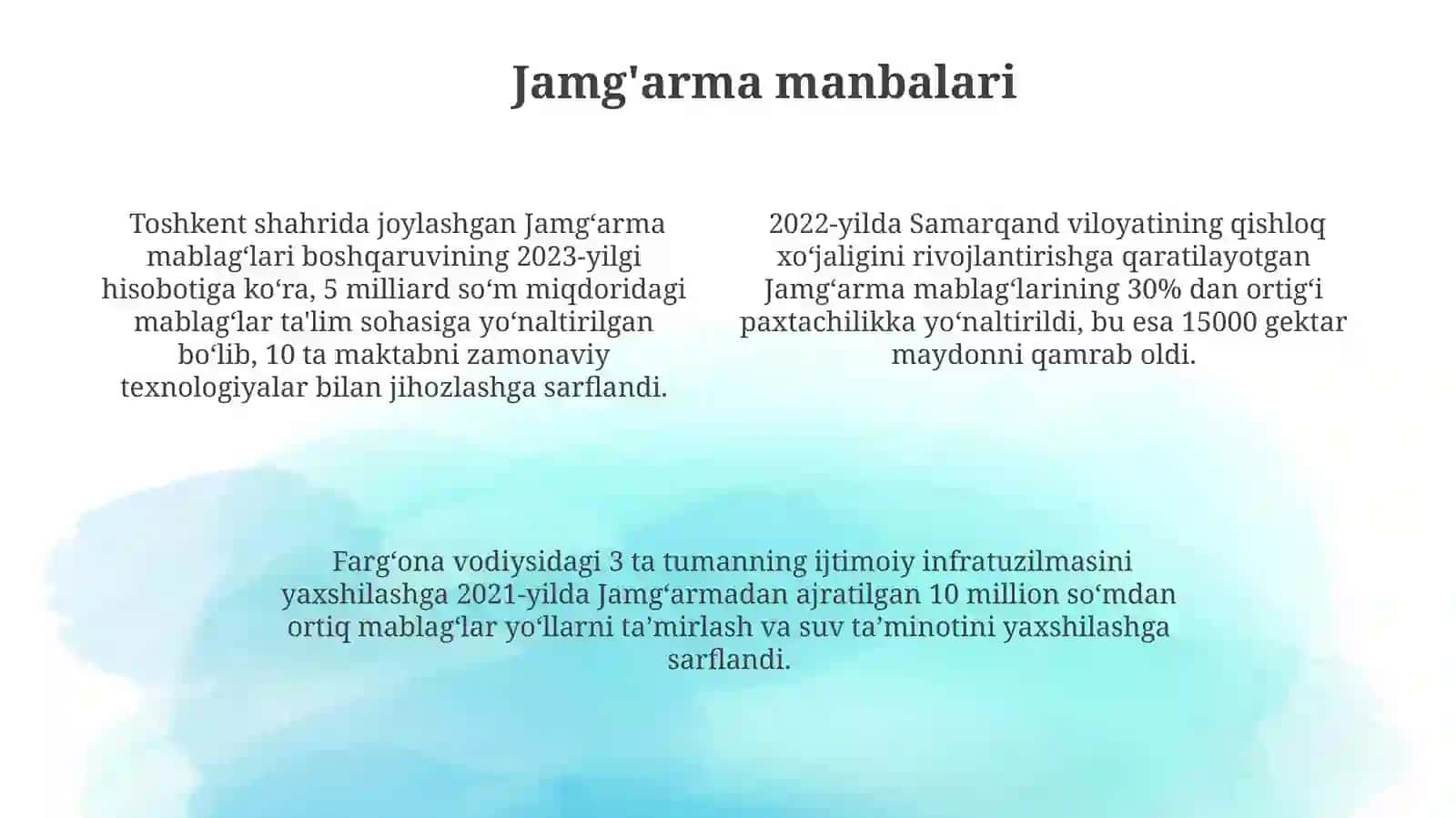 Davlat Maqsadli Jamg'armasi: Samaradorlik va Muammolar 4