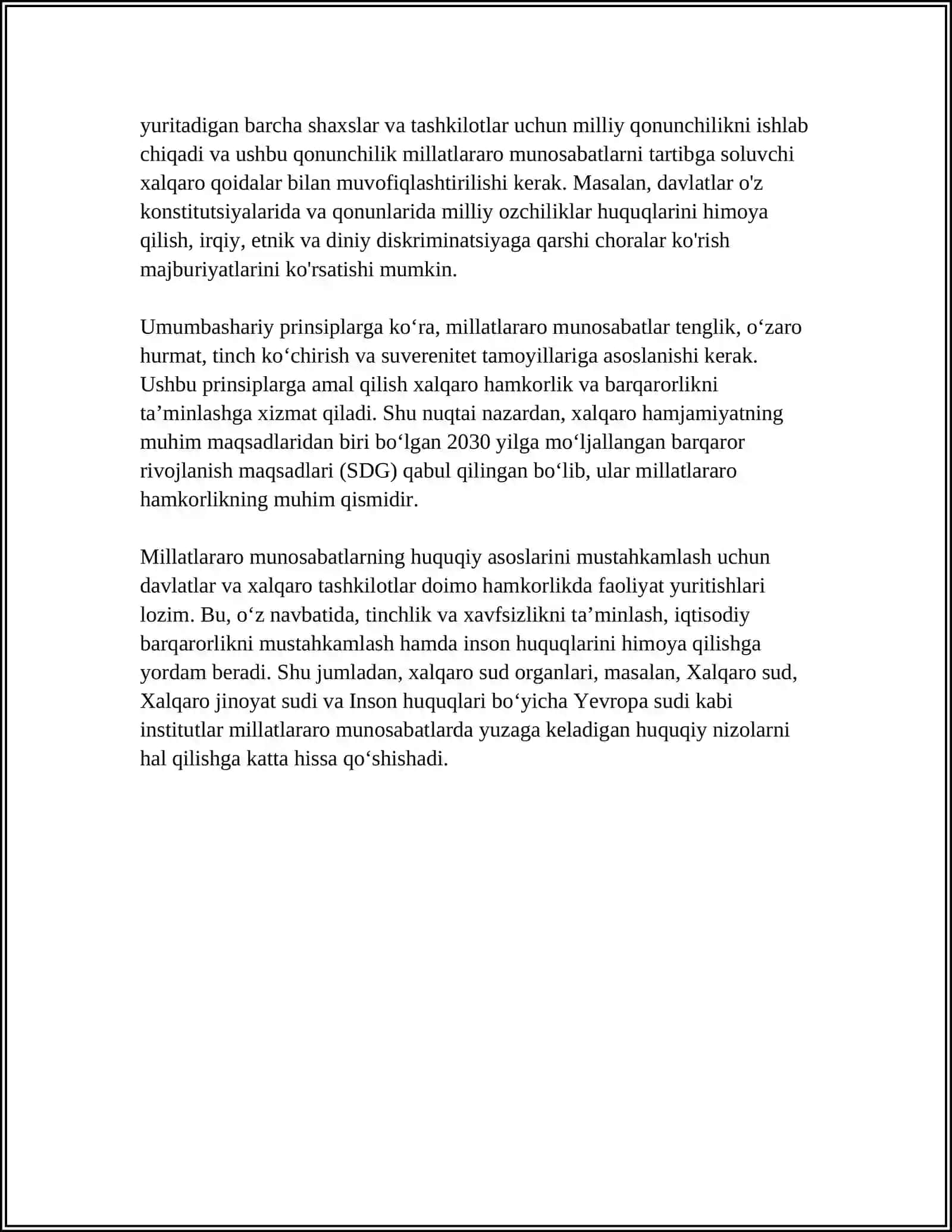 O‘ZBEKISTON RESPUBLIKASI PREZIDENTINING “MILLATLARARO MUNOSABATLAR VA XORIJIY DAVLATLAR BILAN DO‘STONA MUNOSABATLARNI YANADA TAKOMILLASHTIRISH CHORA-TADBIRLARI TO‘G‘RISIDA”GI FARMONI 4