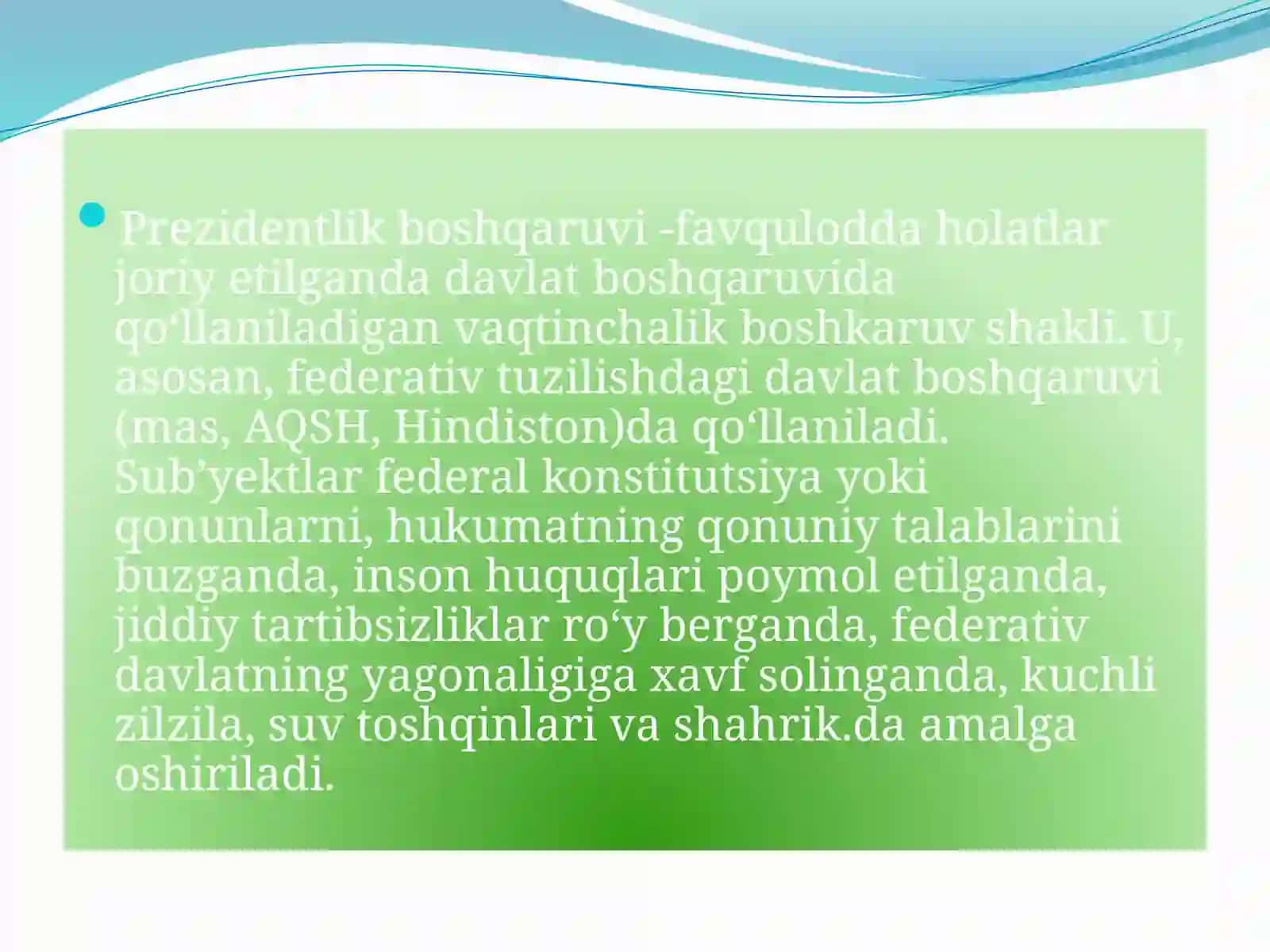 Prizidentlik boshqaruvi 4