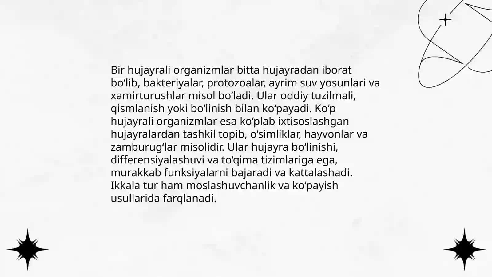 Tirik organizmlarning hayotiy shakllari 4