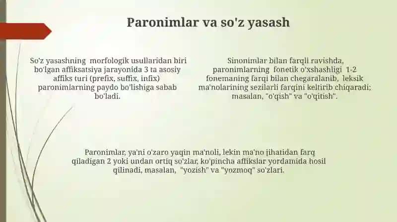 PARONIM 4