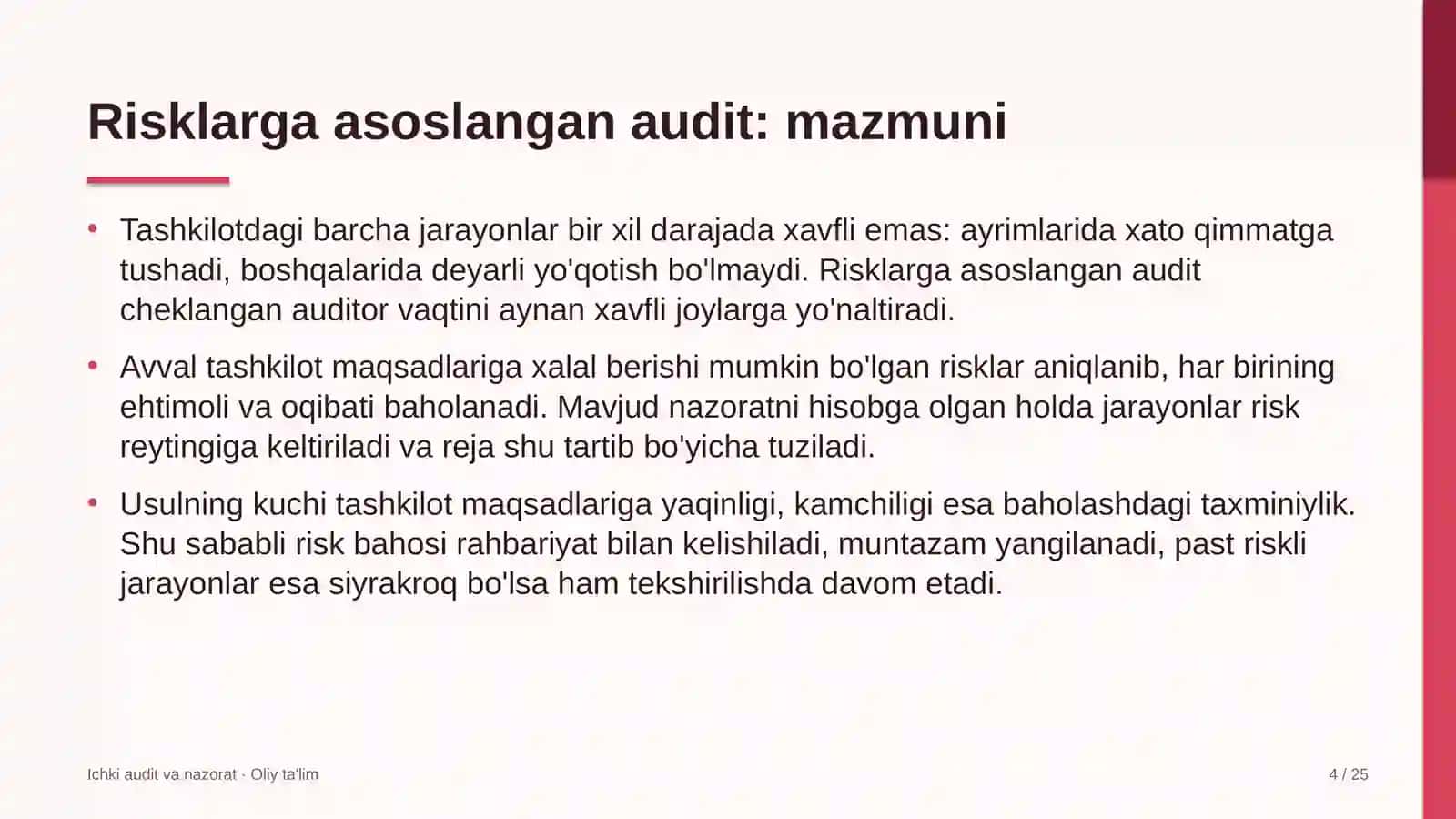 transportda risklarga asoslangan audit rejalashtirish 8359 4