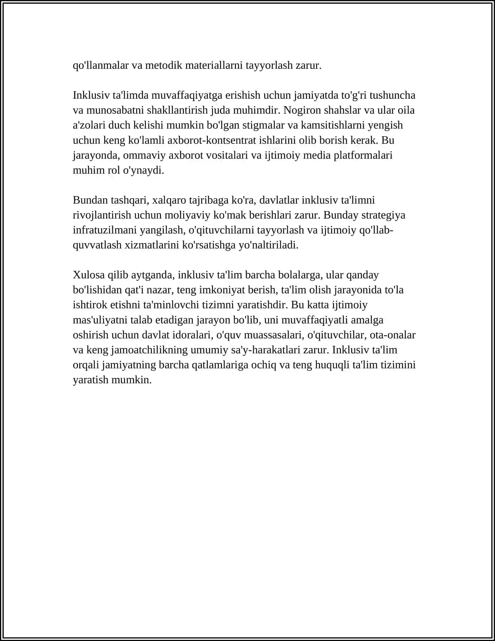 INKLYUZIV TAʼLIM BOʻYICHA MILLIY QONUNCHILIK: MUOMMOLAR VA YECHIMLAR-DAVID BLUNKETT 4