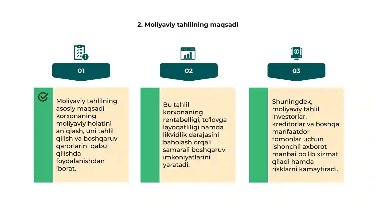 Moliyaviy taxlil uning usullari va o'tkazish tartibi 4