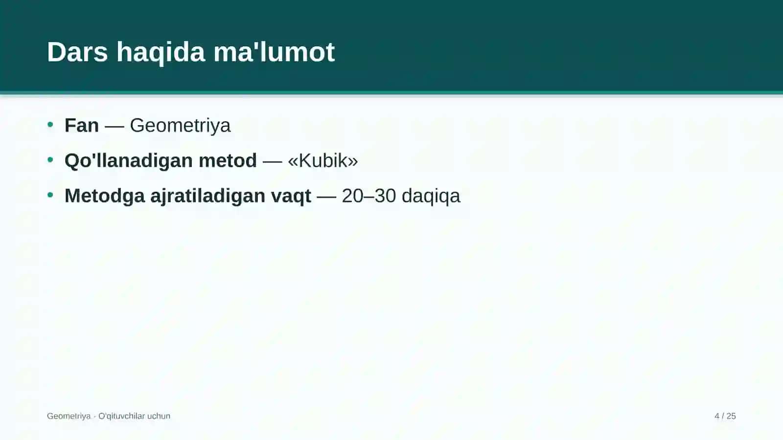 geometriya darslarida kubik metodidan foydalanish 9754 4