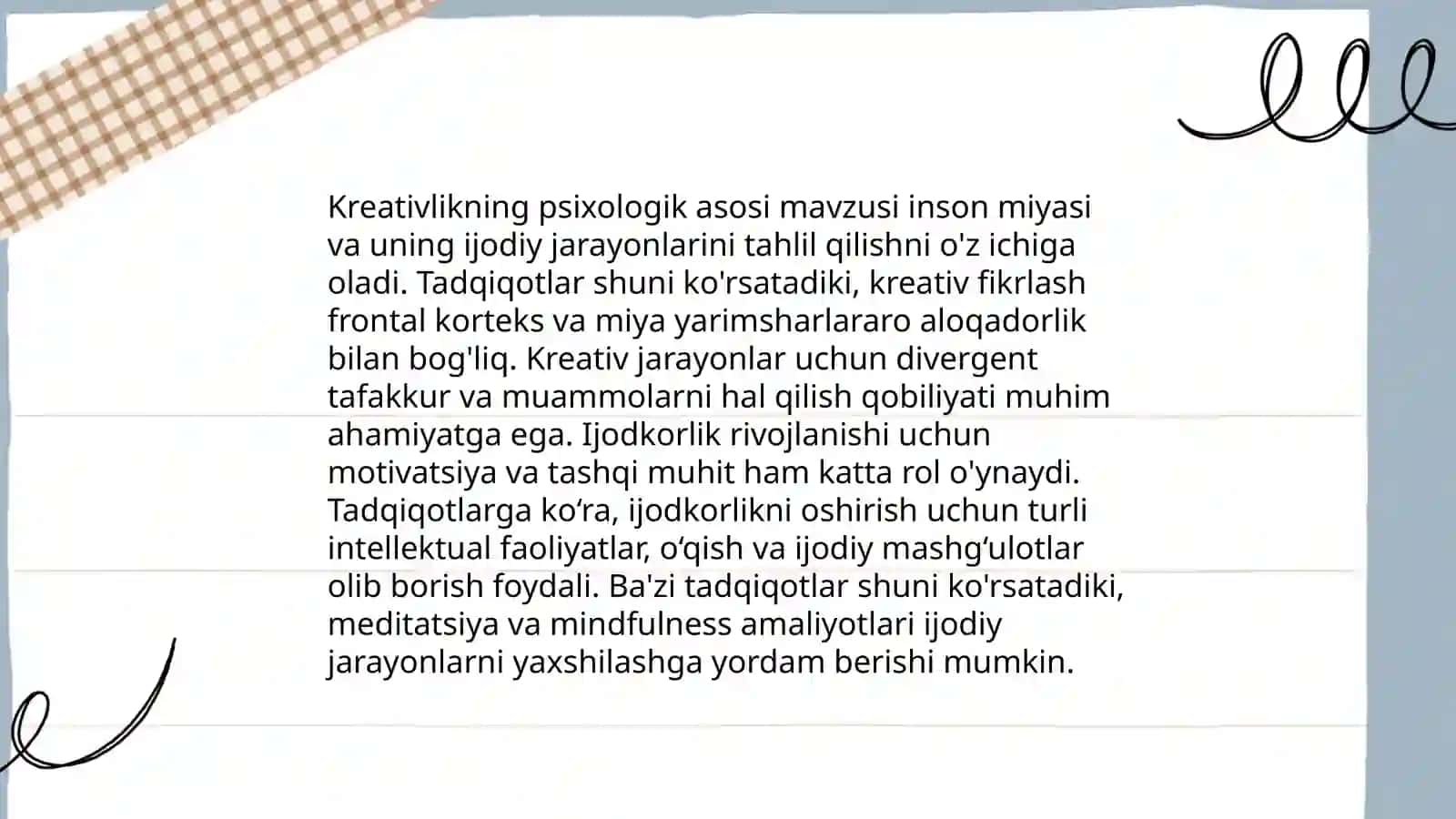 Intelekt va kreativ nazariyalar 4