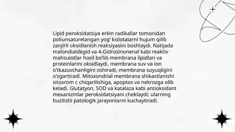 Membranalar buzilishlarni patologik jarayonni kelib chiqishidagi o'rni 4