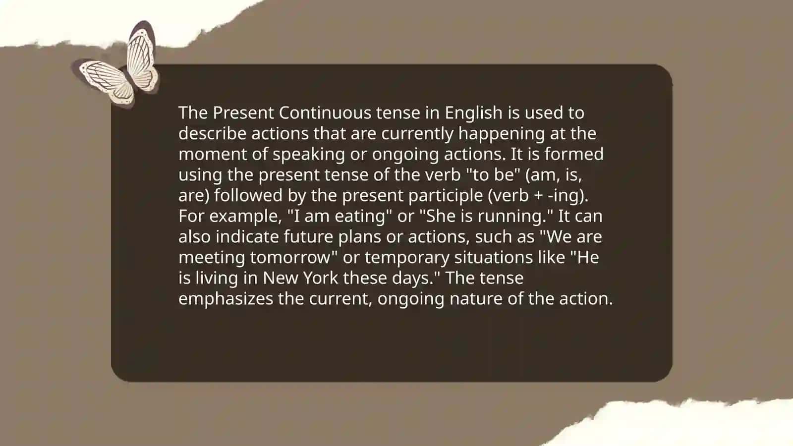 Contrast present simple and present continuous 4
