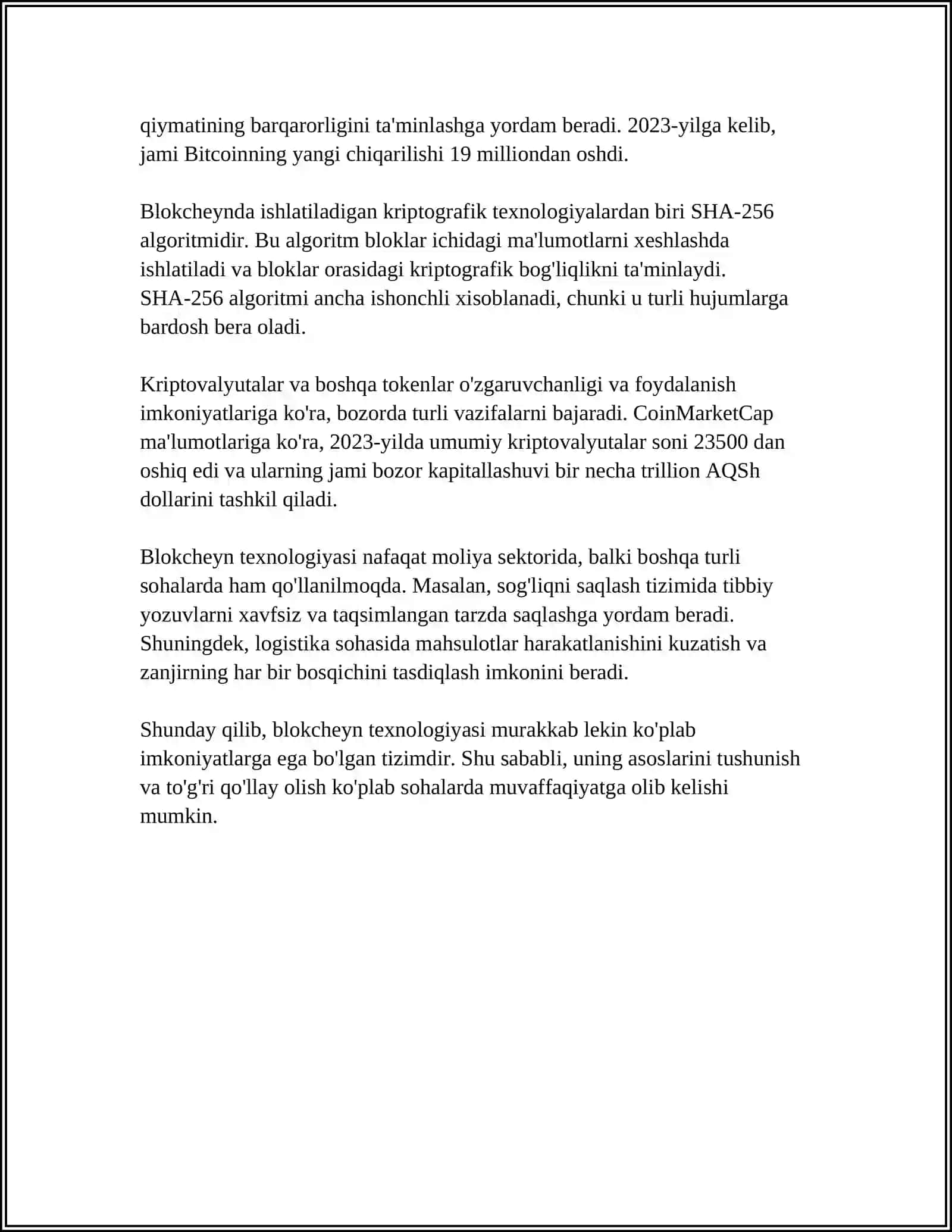 KORPORATIV TUZILMALARDA MOLIYAVIY XAVFSIZLIKNI TASHKIL ETISHDA BLOKCHEYN MODELIDAN FOYDALANISHNI SAMARALI TASHKIL ETISH 4