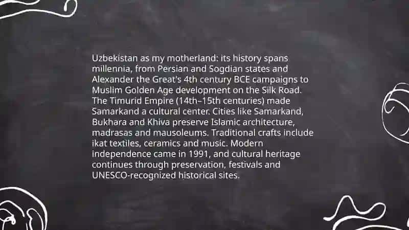 Uzbekistan as my motherland: geography and natural landscapes 4