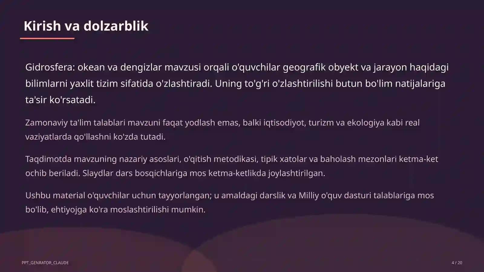 Gidrosfera: okean va dengizlar (6-sinf) 4