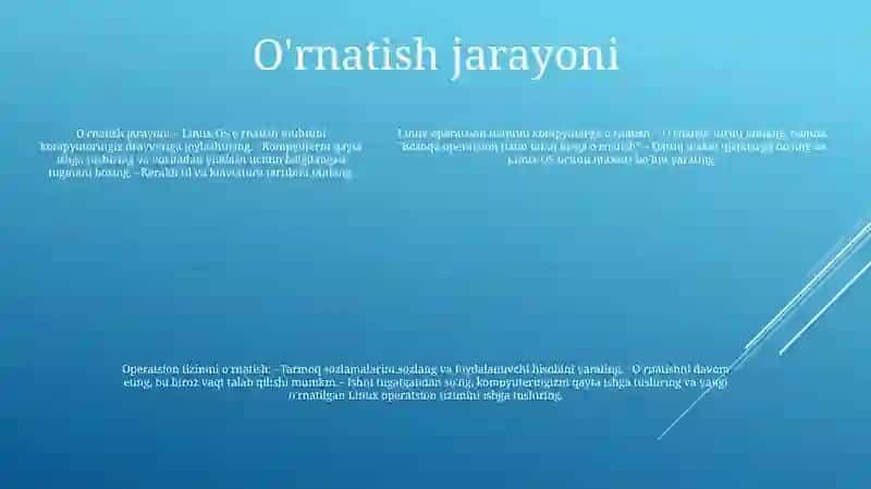 Linux Operatsion Tizimini Komputerga O`Rnatish 4