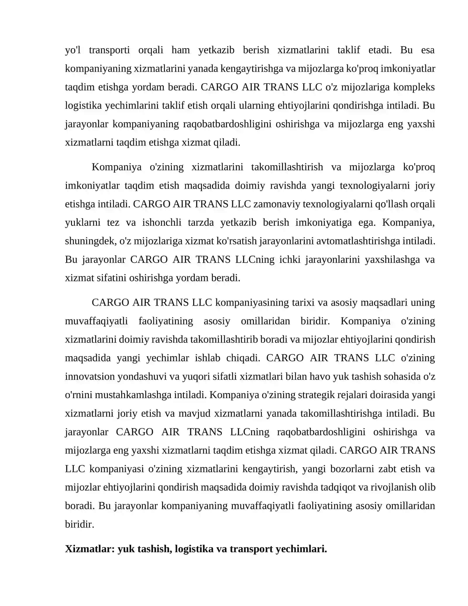 CARGO AIR TRANS LLC 4