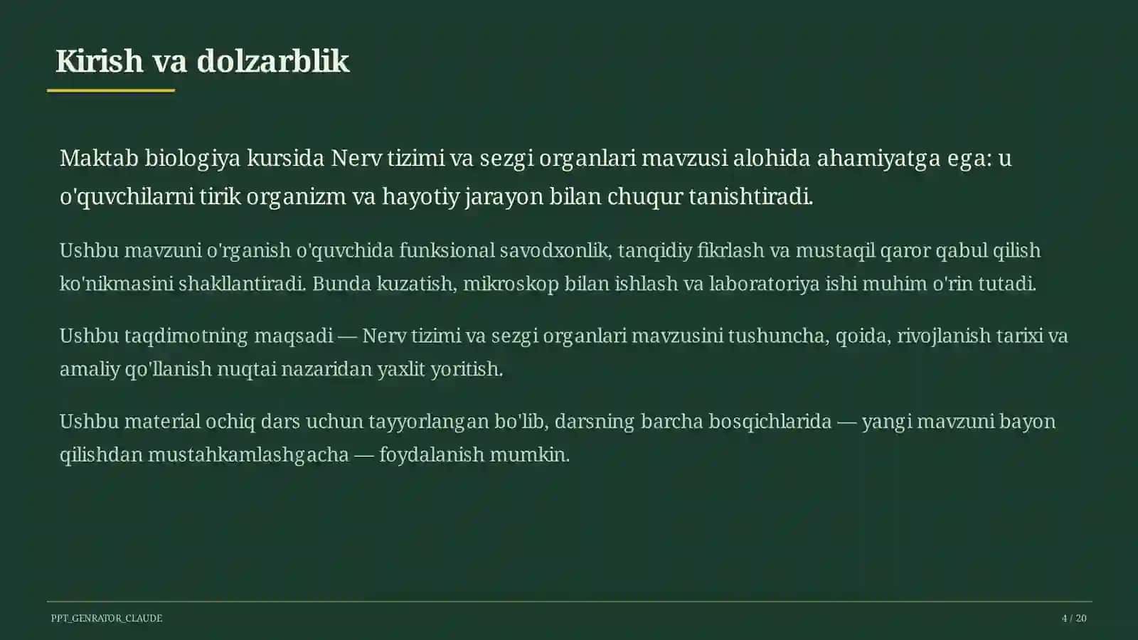 Nerv tizimi va sezgi organlari (8-sinf) 4