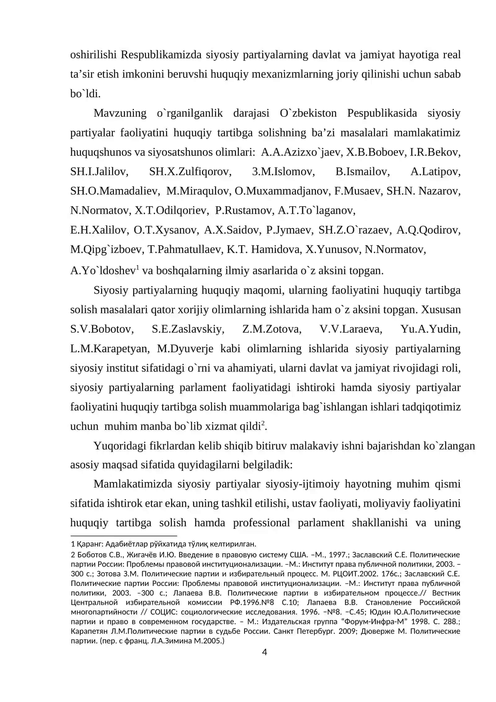 O`zbekistonda siyosiy partiyalar faoliyatining huquqiy tartibga solish masalalari 4