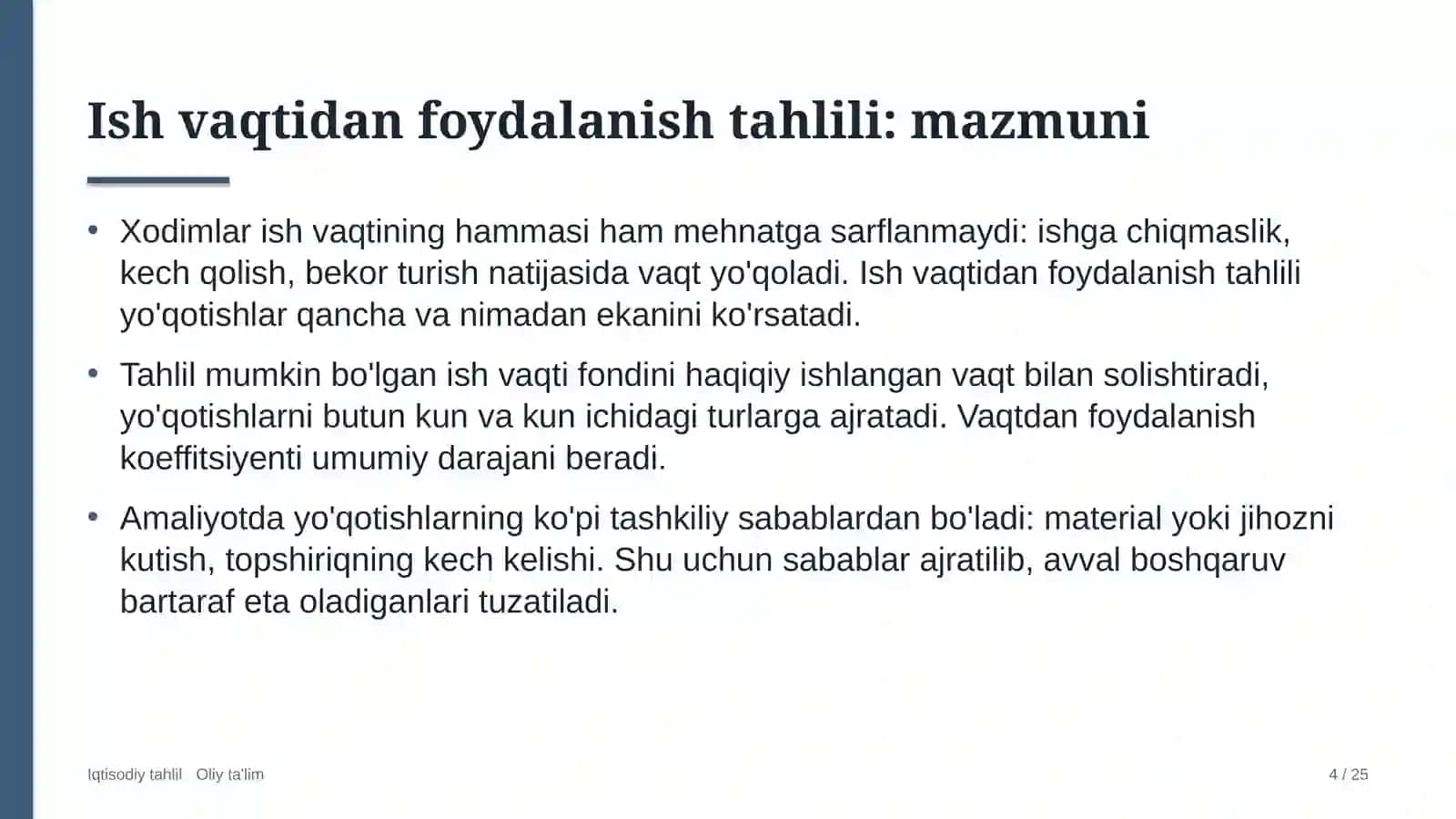 tovar xomashyo birjasida ish vaqtidan foydalanish tahlili 1508 4