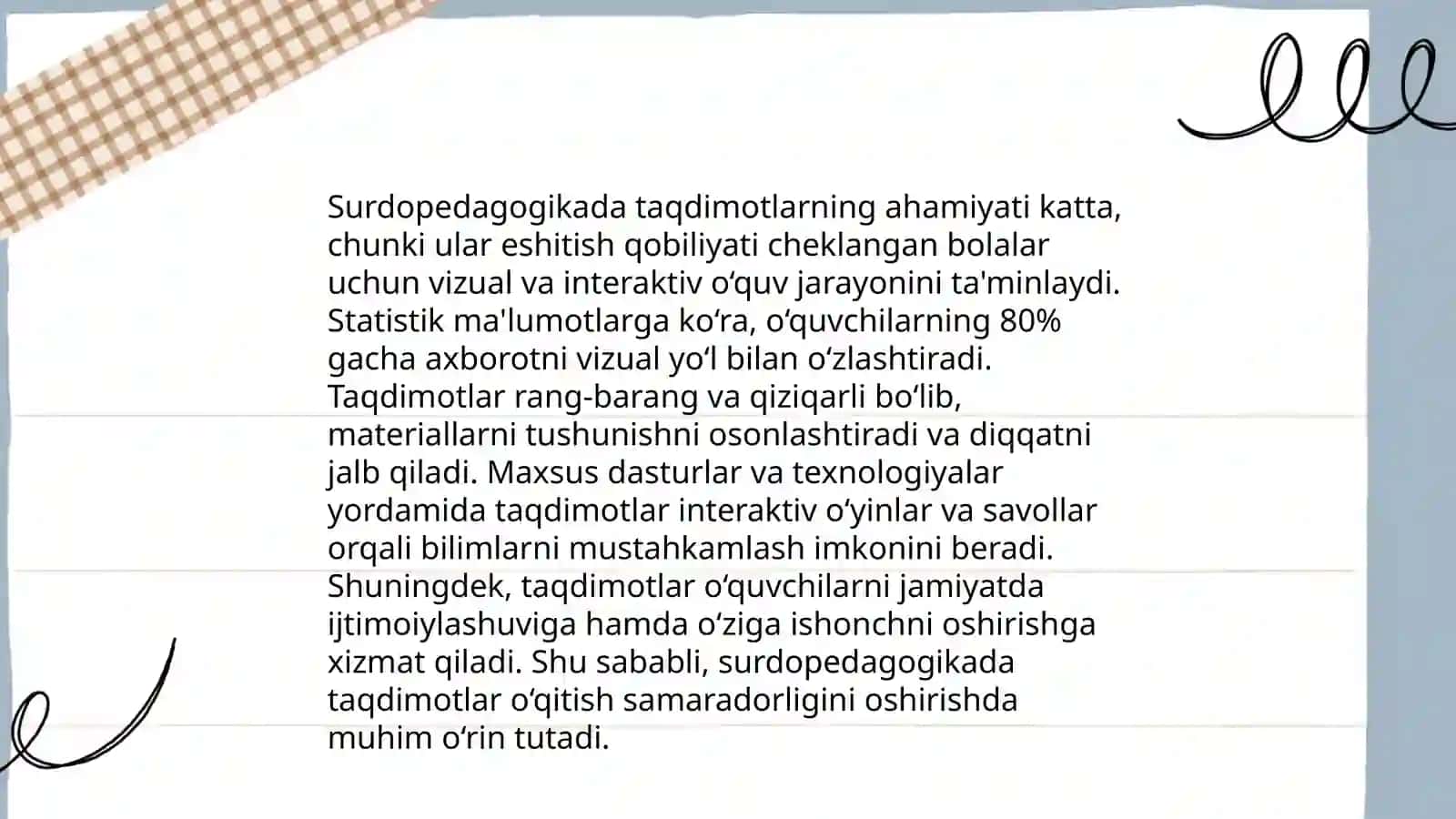 Surdopedagogikaning taqdimot metodlari 4