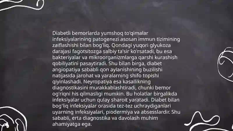 Qandli diabetli bemorlarda yumshoq to'qimalar xirurgik infeksiyasini davolash usullari 4