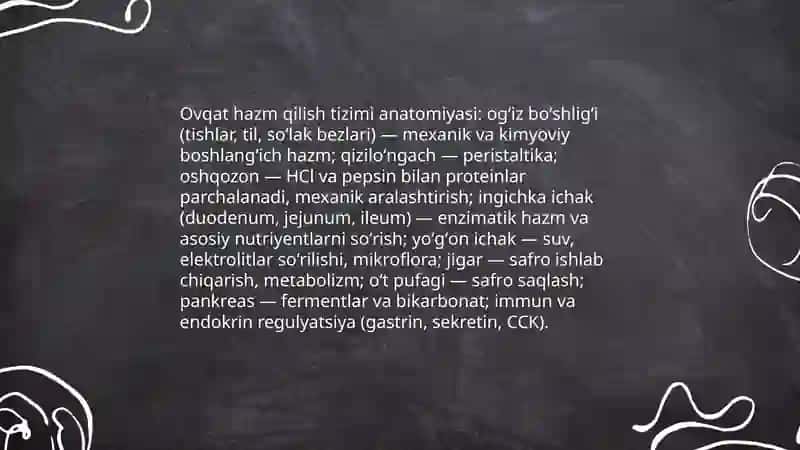 Ovqatlanish fiziologiyasi 4