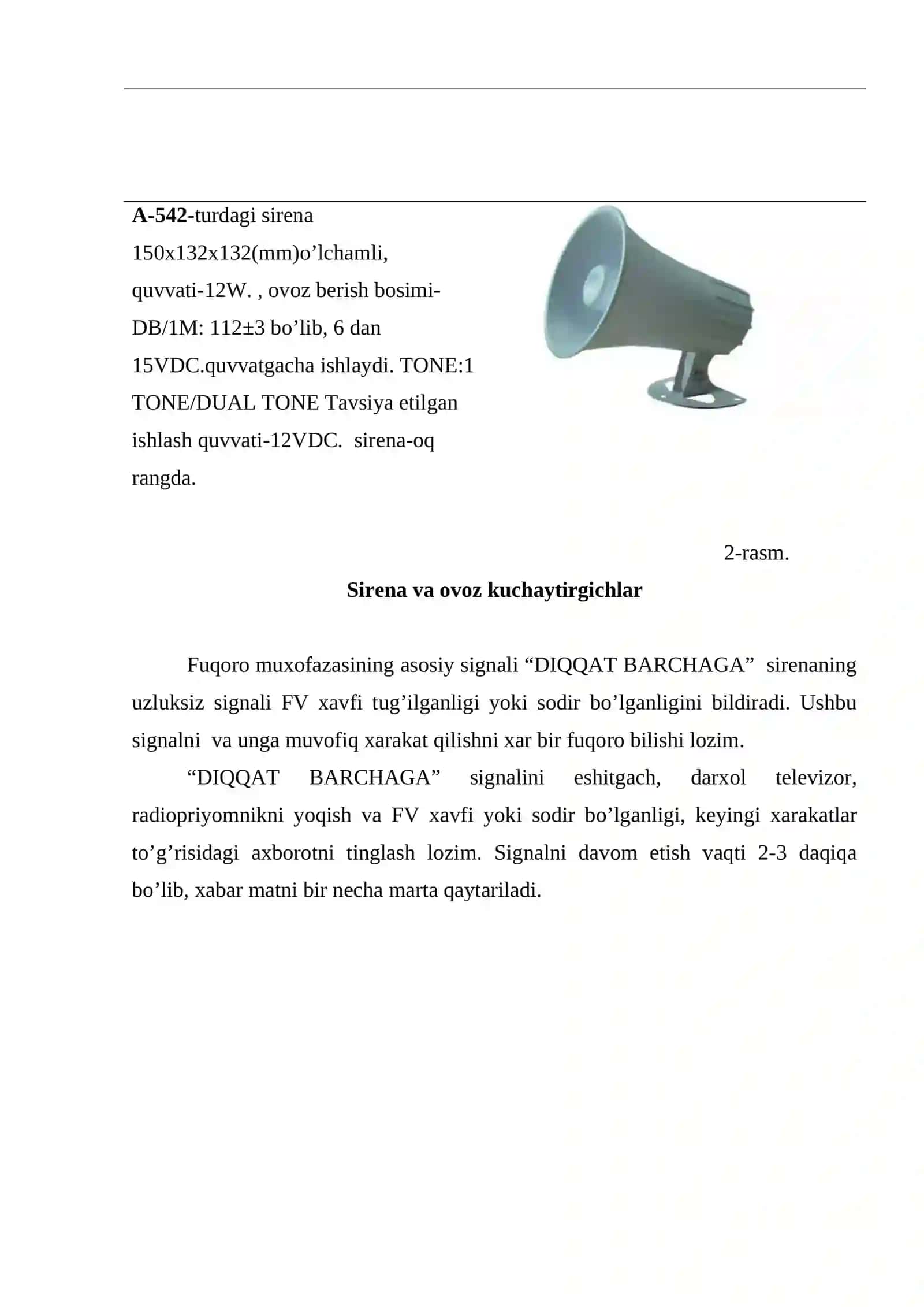 Xаbаr berish signаllаri vа ulаrgа binoаn аholining xаtti- xаrаkаtlаri 4
