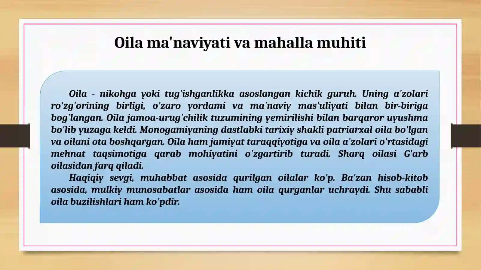 OILA TARBIYASI 4