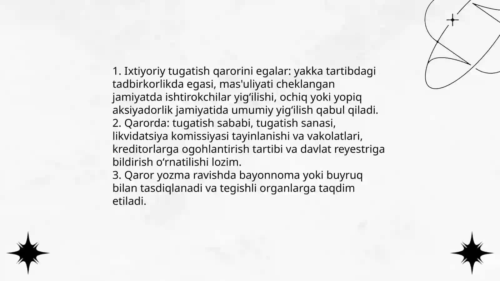 Tadbirkorlik subyektlarini ixtiyoriy tugatish 4