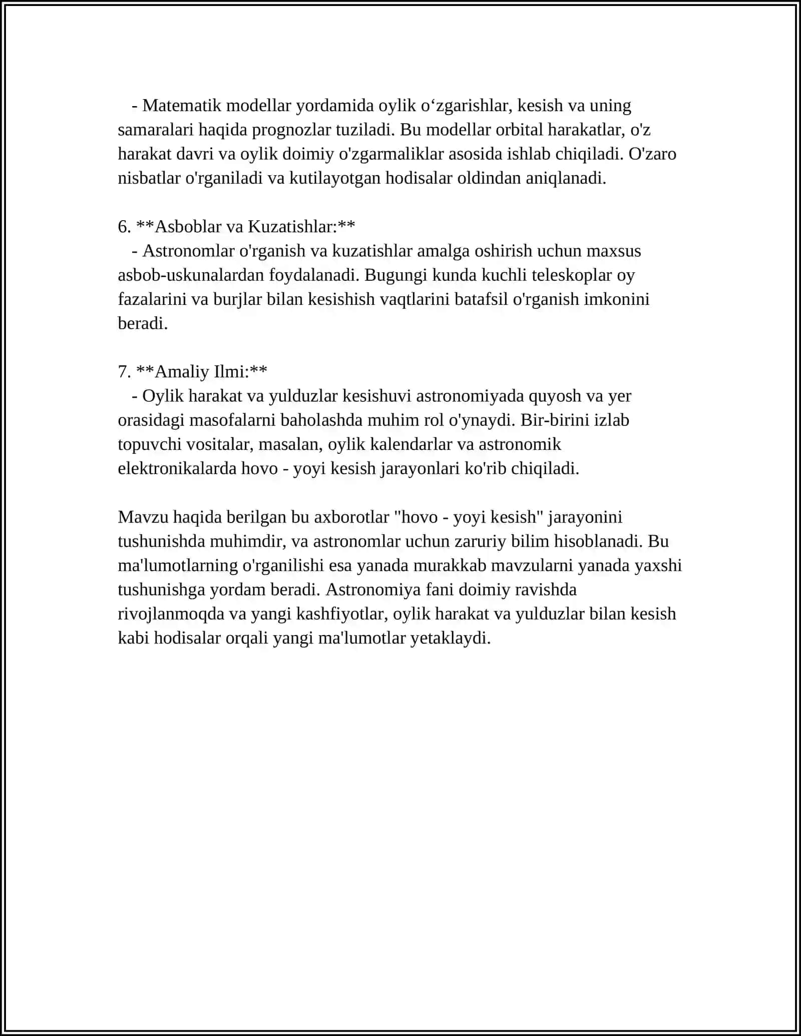 MAJBURIY EMAS MUSTAQIL ISH: HOVO - YOYLI KESISH 4