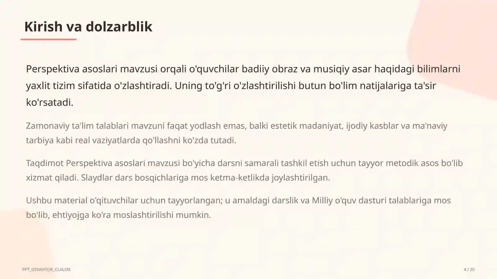 Perspektiva asoslari (5-sinf) 4