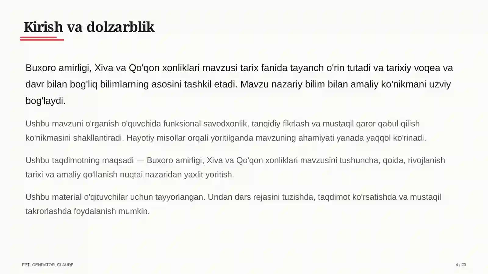 Buxoro amirligi, Xiva va Qo'qon xonliklari (8-sinf) 4