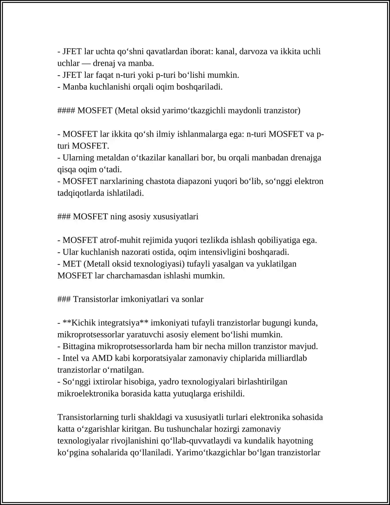TRANZISTORLARNING ULANISH TURLARI 4