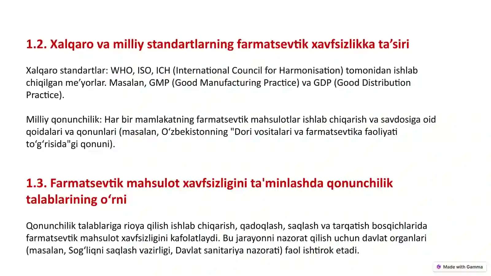 Farmatsevtik Tovarlarning Xavfsizligini Ta'minlash To'g'risida Gi Me'yoriy Hujjatlar 4