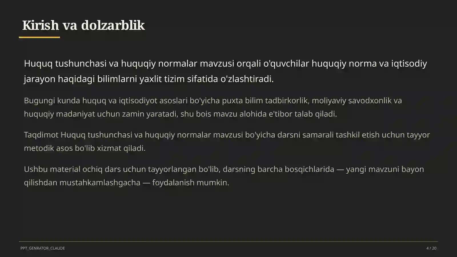 Huquq tushunchasi va huquqiy normalar (9-sinf) 4