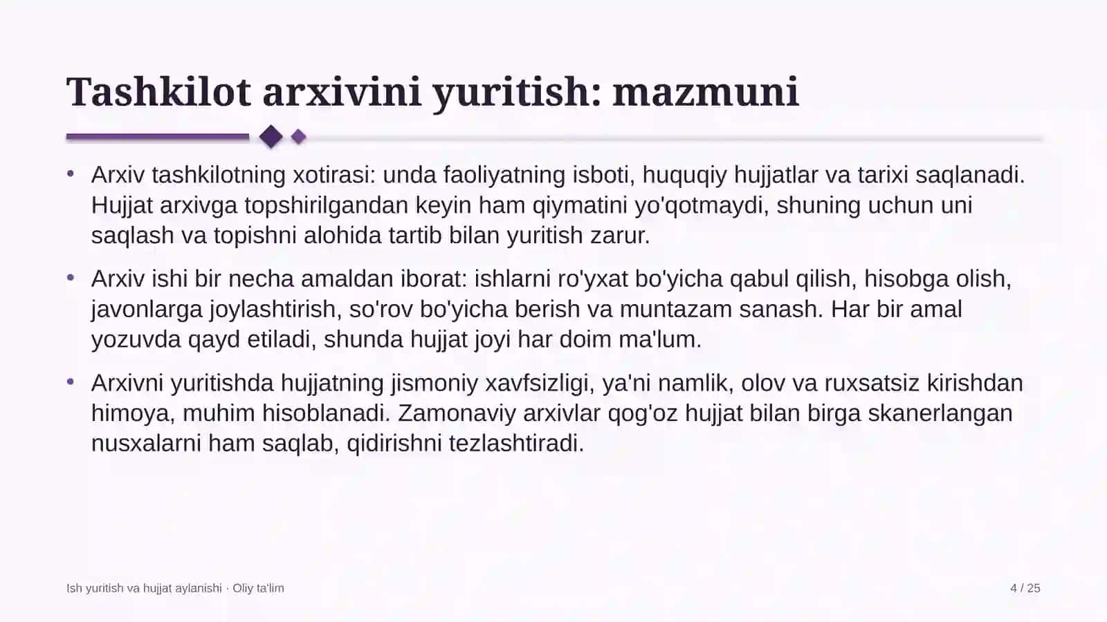 [Auditorlik tashkilotlarida tashkilot arxivini yuritish] 4