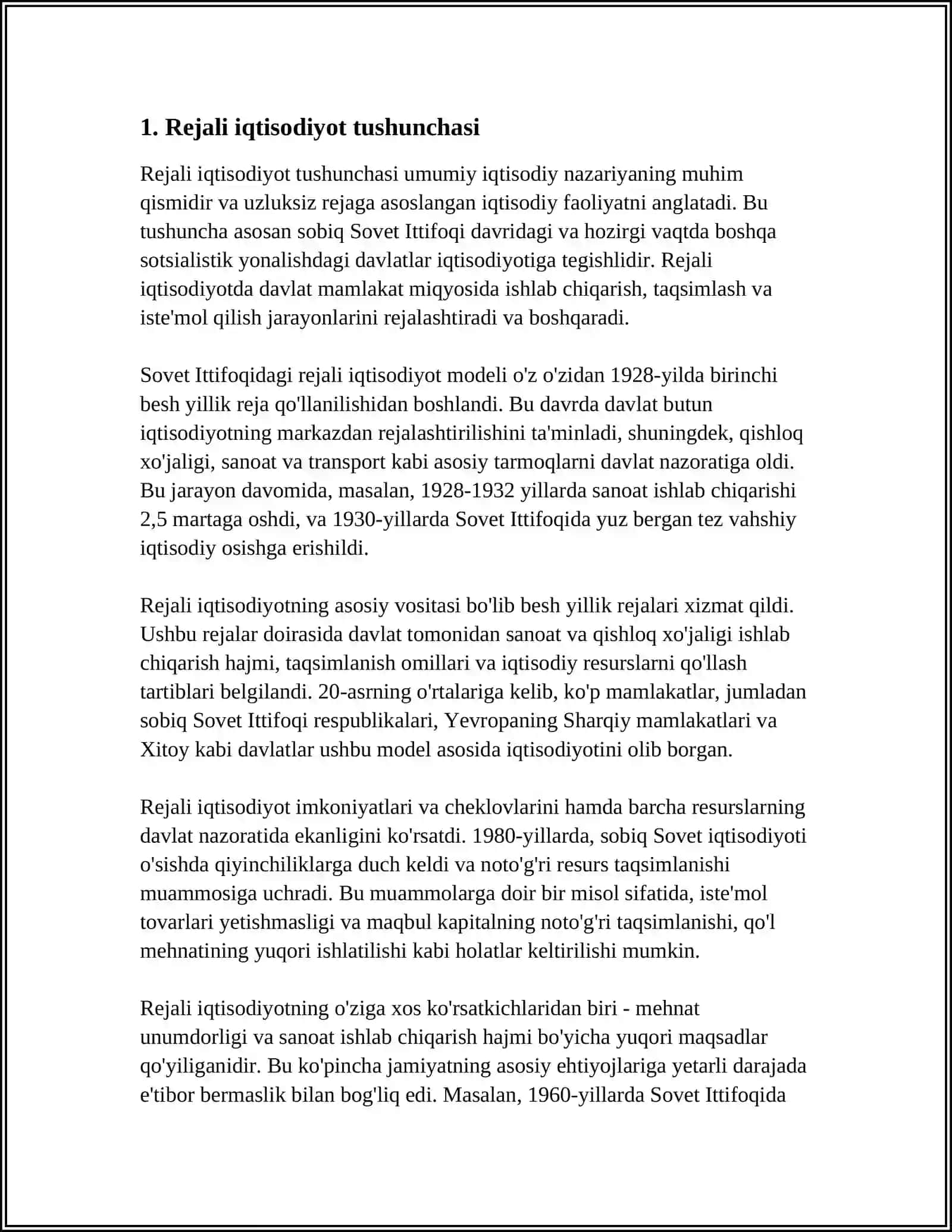 REJALI IQTISODIYOT KONSTITUTSIYASINI AMAL QILISHI VA BOZOR IQTISODIYOTI INSTITUTLARI 4