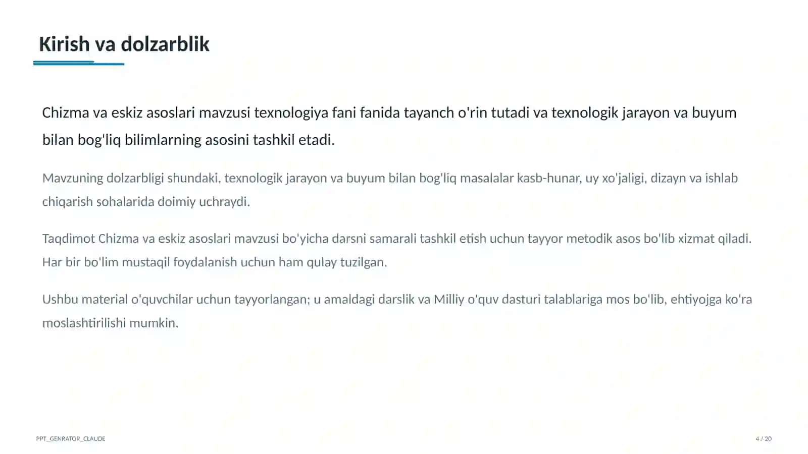 Chizma va eskiz asoslari (6-sinf) 4